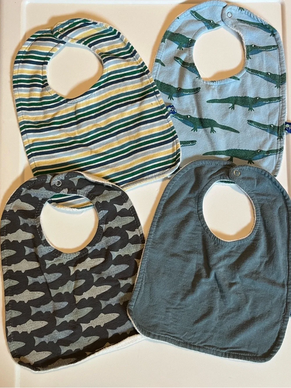 Kickee Pants 4 Bib Bundle, coordinating colors